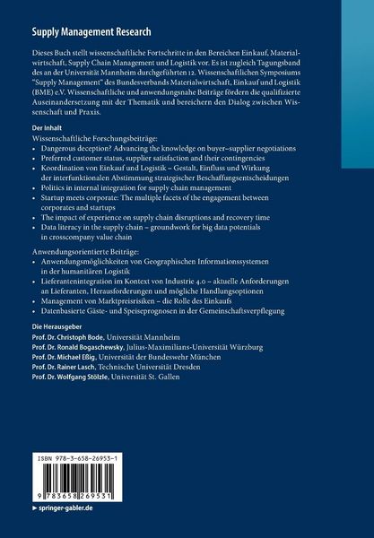 Produktbild: Supply Management Research