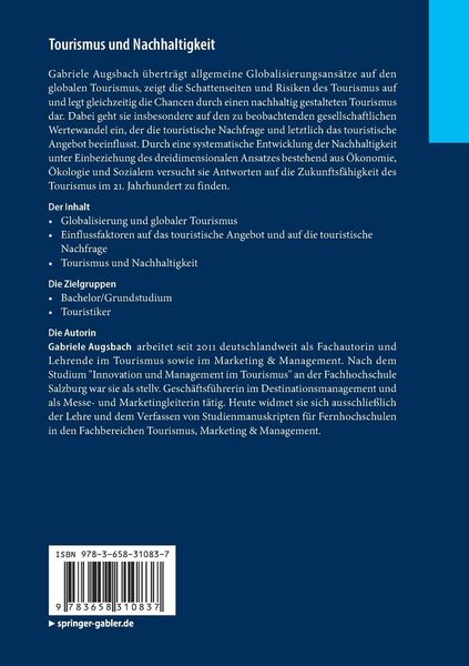 Produktbild: Tourismus und Nachhaltigkeit