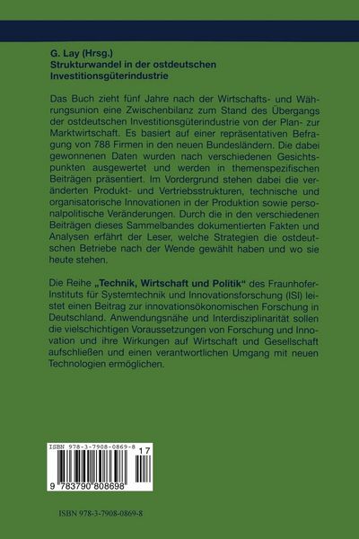 Produktbild: Strukturwandel in der ostdeutschen Investitionsg&uuml;terindustrie