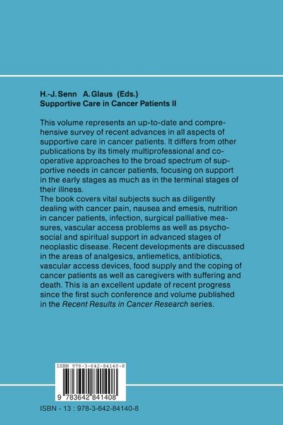 Produktbild: Supportive Care in Cancer Patients II
