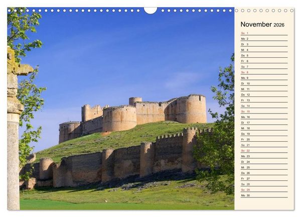 Produktbild: Burgen in Spanien (Wandkalender 2026 DIN A3 quer), CALVENDO Monatskalender