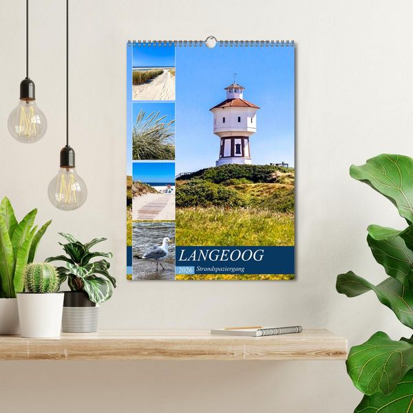 Produktbild: LANGEOOG Strandspaziergang (Wandkalender 2026 DIN A3 hoch), CALVENDO Monatskalender