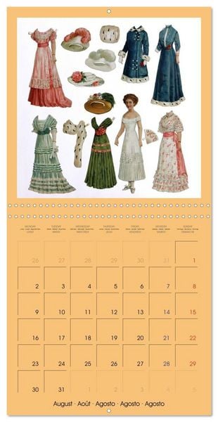 Produktbild: CHARMING OLD PAPER DOLLS (Wall Calendar 2027 12 &times; 12 Inch) CALVENDO 12 Month Wall Calendar