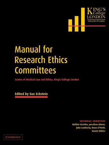Produktbild: Manual for Research Ethics Committees