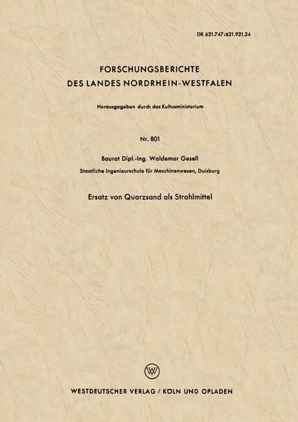 Produktbild: Ersatz von Quarzsand als Strahlmittel