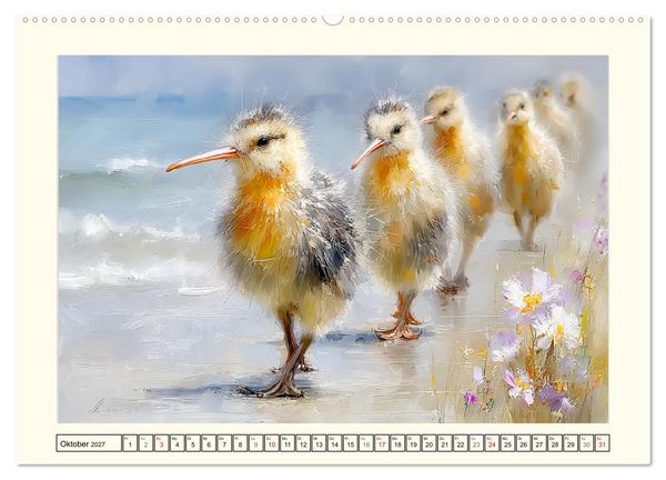 Produktbild: Entz&uuml;ckende Kiwis. Neuseelands kleiner Laufvogel am Meer (hochwertiger Premium Wandkalender 2027 DIN A2 quer), Kunstdruck in Hochglanz