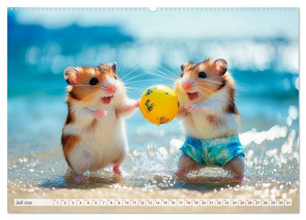 Produktbild: Hamster auf Reisen (hochwertiger Premium Wandkalender 2026 DIN A2 quer), Kunstdruck in Hochglanz