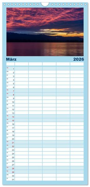 Produktbild: Familienplaner 2026 - Magie des Bodensees mit 5 Spalten (Wandkalender, 21 x 45 cm) CALVENDO