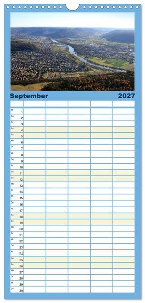 Produktbild: Familienplaner 2027 - Wanderbares Miltenberg mit 5 Spalten (Wandkalender, 21 x 45 cm) CALVENDO