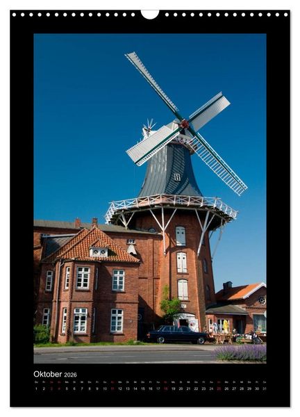 Produktbild: Windm&uuml;hlen in Deutschland (Wandkalender 2026 DIN A3 hoch), CALVENDO Monatskalender