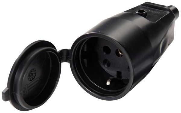 Produktbild: Martin Kaiser 552/sw Schutzkontaktkupplung PVC 250V Schwarz IP44