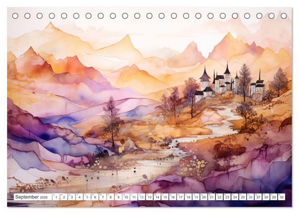 Produktbild: Farbsinfonie der Natur (Tischkalender 2026 DIN A5 quer), CALVENDO Monatskalender