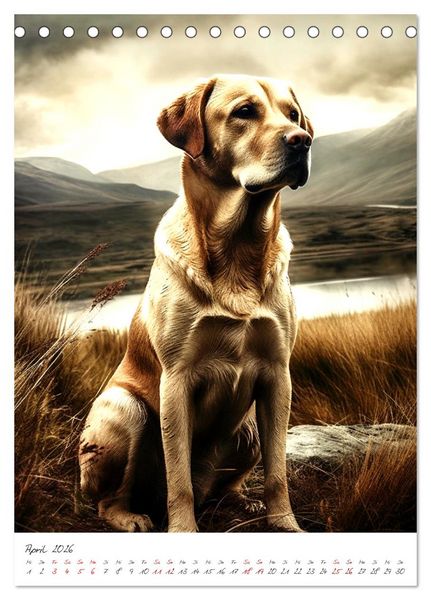 Produktbild: Der Labrador (Tischkalender 2026 DIN A5 hoch), CALVENDO Monatskalender