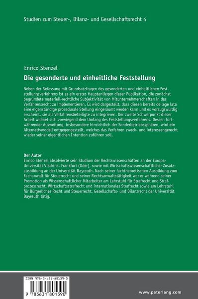 Produktbild: Die gesonderte und einheitliche Feststellung