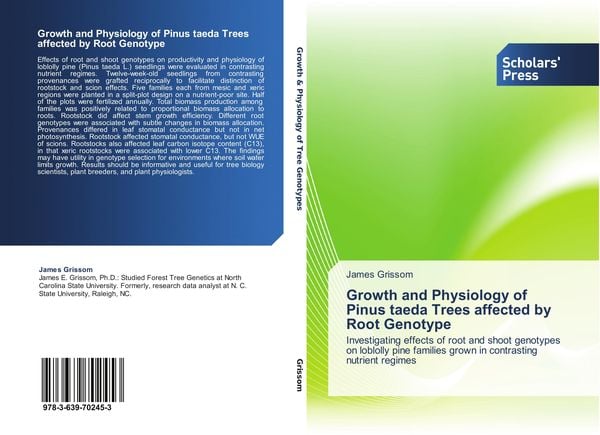 Produktbild: Growth and Physiology of Pinus taeda Trees affected by Root Genotype