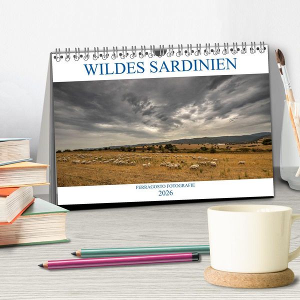 Produktbild: Wildes Sardinien 2026 (Tischkalender 2026 DIN A5 quer), CALVENDO Monatskalender