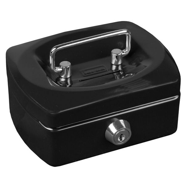 Produktbild: Idena Geldkassette Gr&ouml;&szlig;e Mini aus Metall 6 F&auml;cher schwarz 12,5x9,5x6cm