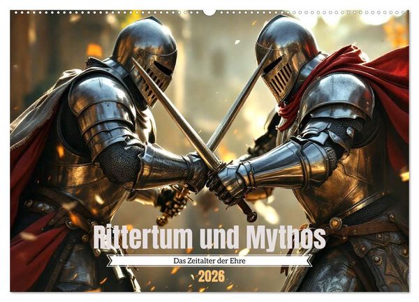 Rittertum und Mythos – Das Zeitalter der Ehre (Wandkalender 2026 DIN A2 quer), CALVENDO Monatskalender