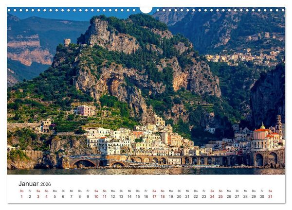 Produktbild: Amalfi K&uuml;ste - Italiens wundersch&ouml;ner K&uuml;stenabschnitt. (Wandkalender 2026 DIN A3 quer), CALVENDO Monatskalender