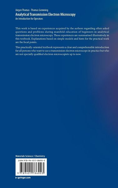 Produktbild: Analytical Transmission Electron Microscopy