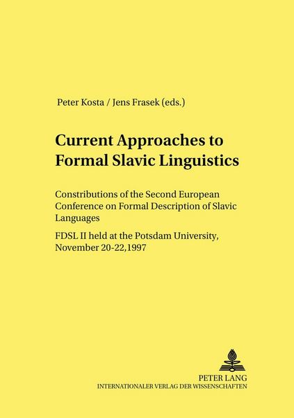 Produktbild: Current Approaches to Formal Slavic Linguistics