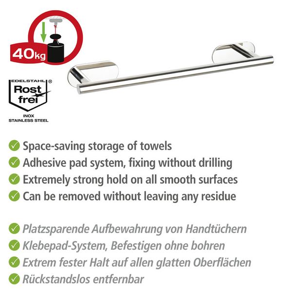 Produktbild: Turbo-Loc&reg; Badetuchstange Mod. Orea Shine, 40 cm, Befestigen ohne bohren