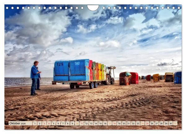 Produktbild: Friesland - Nordseebad Dangast (Wandkalender 2026 DIN A4 quer), CALVENDO Monatskalender
