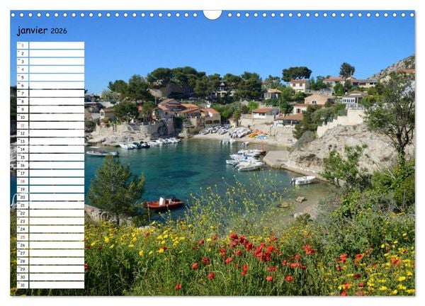 Produktbild: Les Calanques - Criques et fiords de Provence (Calendrier mural 2026 DIN A3 vertical), CALVENDO calendrier mensuel