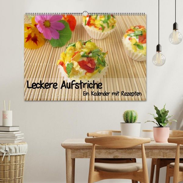 Produktbild: Leckere Aufstriche - Ein Kalender mit Rezepten (Wandkalender 2027 DIN A2 quer), CALVENDO Monatskalender