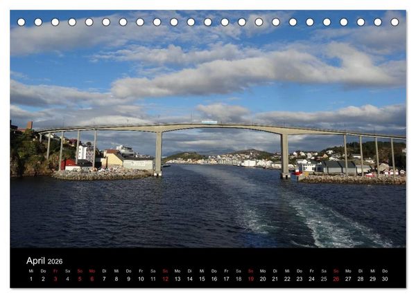 Produktbild: Impressionen von Norwegen entlang der Hurtigruten (Tischkalender 2026 DIN A5 quer), CALVENDO Monatskalender