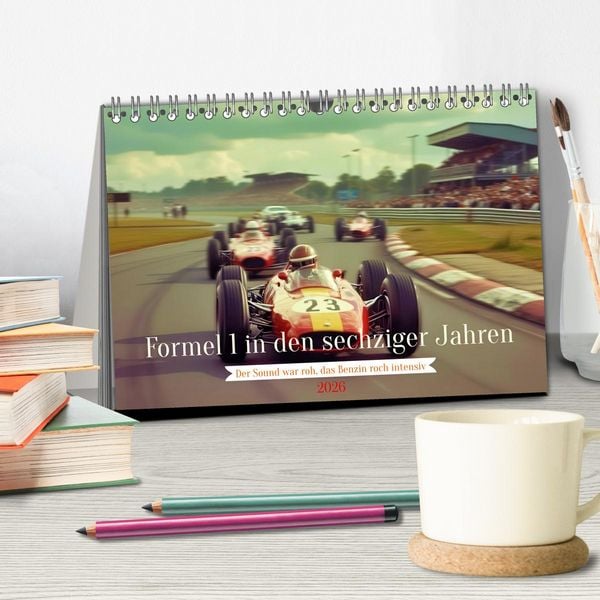 Produktbild: Formel 1 in den sechziger Jahren (Tischkalender 2026 DIN A5 quer), CALVENDO Monatskalender
