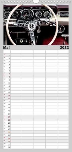 Produktbild: Familienplaner Oldtimer - Cockpits vergangener Zeiten (Wandkalender 2022 , 21 cm x 45 cm, hoch)