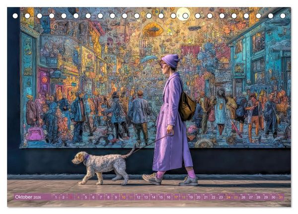 Produktbild: Stadtleben - Mit leicht schrulligen Bewohnern (Tischkalender 2026 DIN A5 quer), CALVENDO Monatskalender