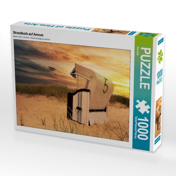 Produktbild: CALVENDO Puzzle Strandkorb auf Amrum | 1000 Teile Lege-Gr&ouml;&szlig;e 64x48cm Foto-Puzzle f&uuml;r gl&uuml;ckliche Stunden
