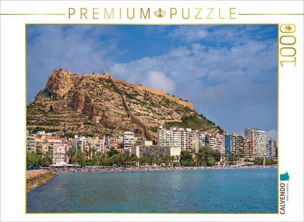 CALVENDO Puzzle Panorama Alicante mit Burg | 1000 Teile Lege-Größe 64 × 48 cm Foto-Puzzle für glückliche Stunden