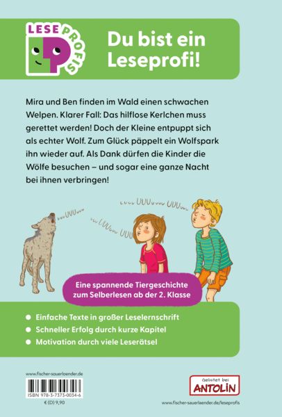 Produktbild: Leseprofis &ndash; Ein kleiner Wolf braucht Hilfe, 2. Klasse