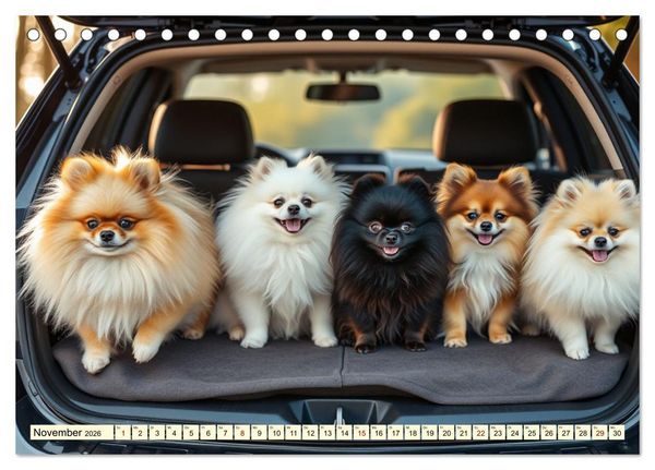 Produktbild: Tausendsassa - Pomeranian (Tischkalender 2026 DIN A5 quer), CALVENDO Monatskalender