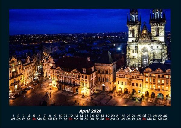 Produktbild: Prag 2026 Fotokalender DIN A4