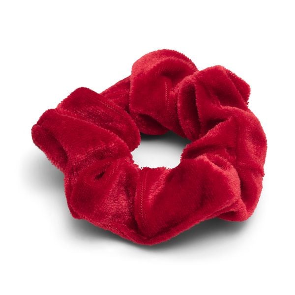 Scrunchie, samt rot