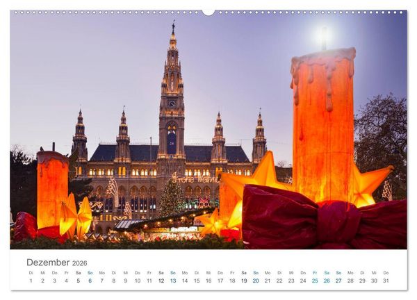 Produktbild: Traumhaftes Wien 2026 (hochwertiger Premium Wandkalender 2026 DIN A2 quer), Kunstdruck in Hochglanz