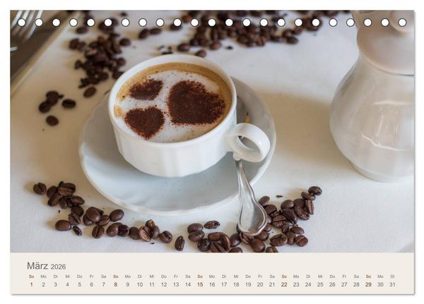 Produktbild: I Love Coffee - Dein Kaffeekalender f&uuml;r Geniesser des schwarzen Goldes (Tischkalender 2026 DIN A5 quer), CALVENDO Monatskalender