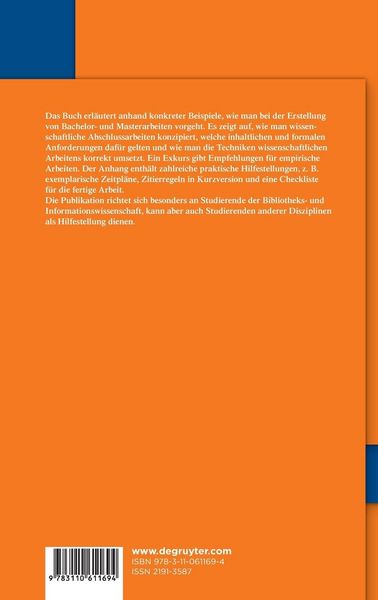 Produktbild: Abschlussarbeiten in der Bibliotheks- und Informationswissenschaft