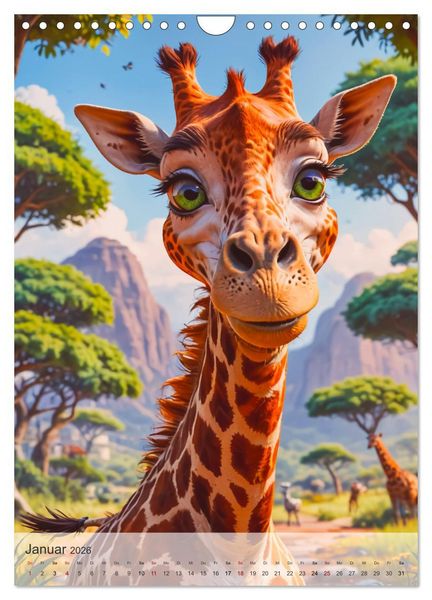 Produktbild: Wild und Knuffig &ndash; Knuddelsafari durch Afrika (Wandkalender 2026 DIN A4 hoch), CALVENDO Monatskalender
