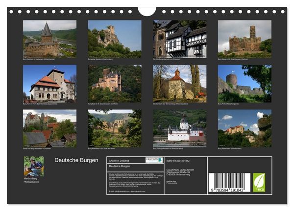 Produktbild: Deutsche Burgen (Wandkalender 2027 DIN A4 quer), CALVENDO Monatskalender