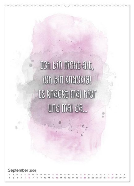 Produktbild: Das Alter ist nur eine Zahl (Wandkalender 2026 DIN A2 hoch), CALVENDO Monatskalender