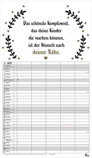 Produktbild: Visual Words Familienplaner 2027