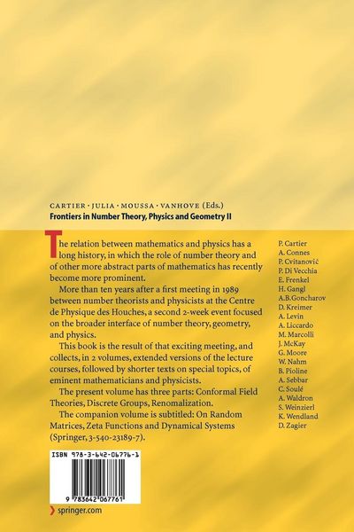 Produktbild: Frontiers in Number Theory, Physics, and Geometry II