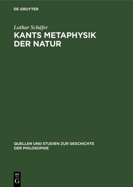 Produktbild: Kants Metaphysik der Natur