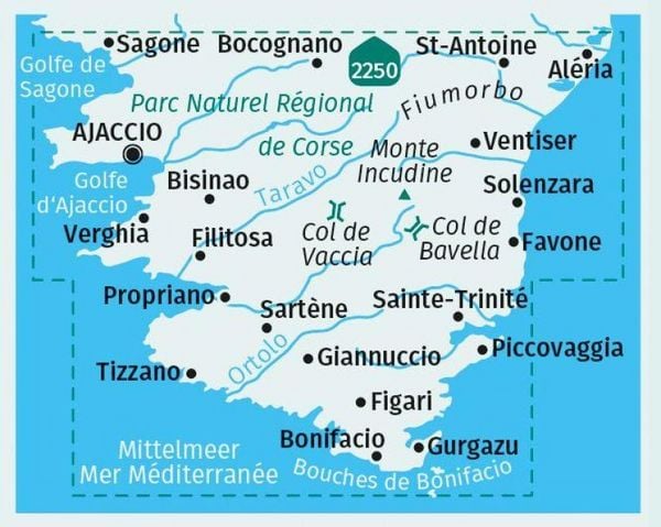Produktbild: KOMPASS Wanderkarten-Set 2251 Korsika S&uuml;d. Mit Weitwanderweg GR20 / Corse du Sud. Avec Grande Randonn&eacute;e GR20 (3 Karten) 1:50.000