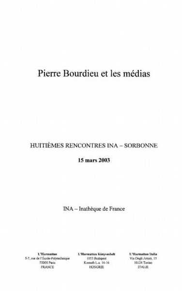 Produktbild: Pierre Bourdieu et les medias